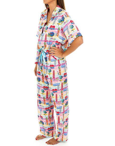 Women's Highway Holiday Silky Short Sleeve Pant Set