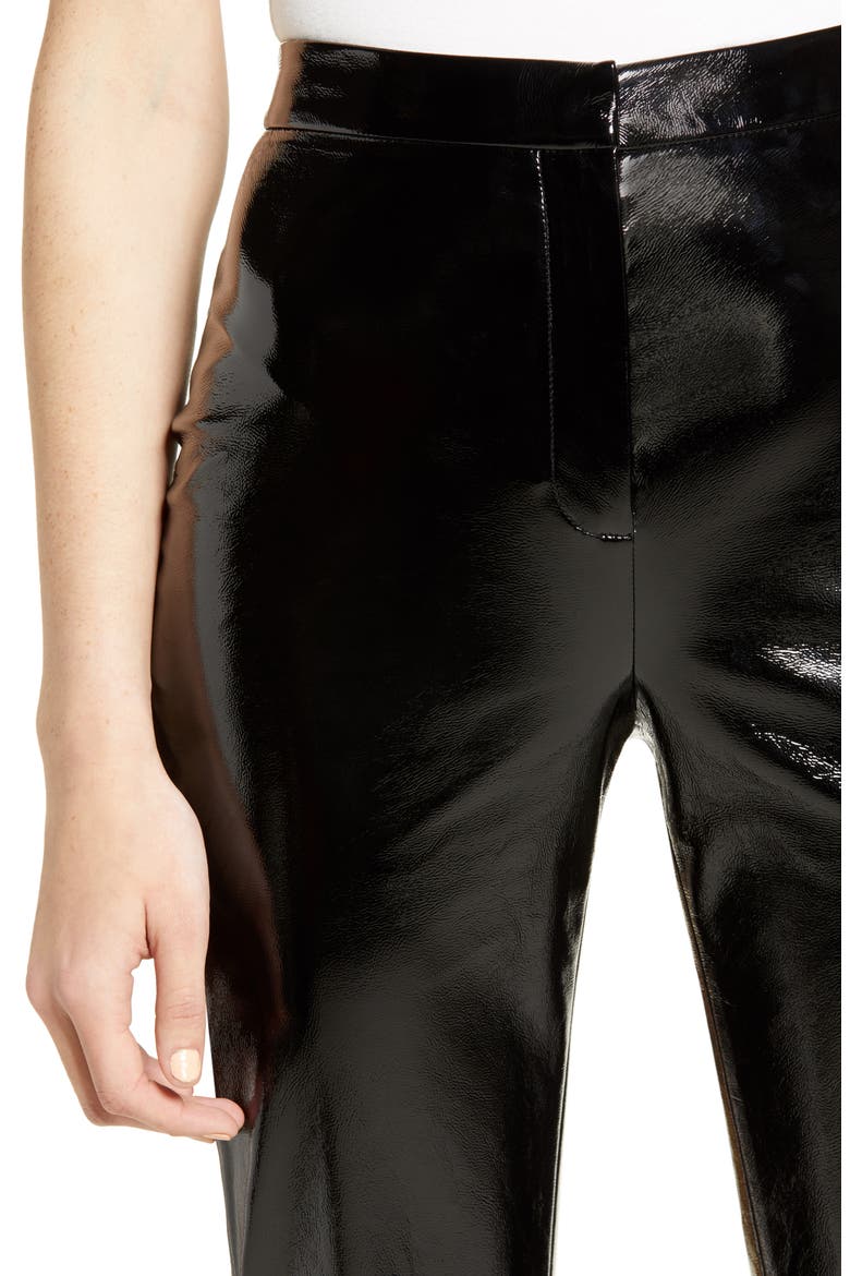 Straight Leg Faux Leather Pants, Alternate, color, BLACK