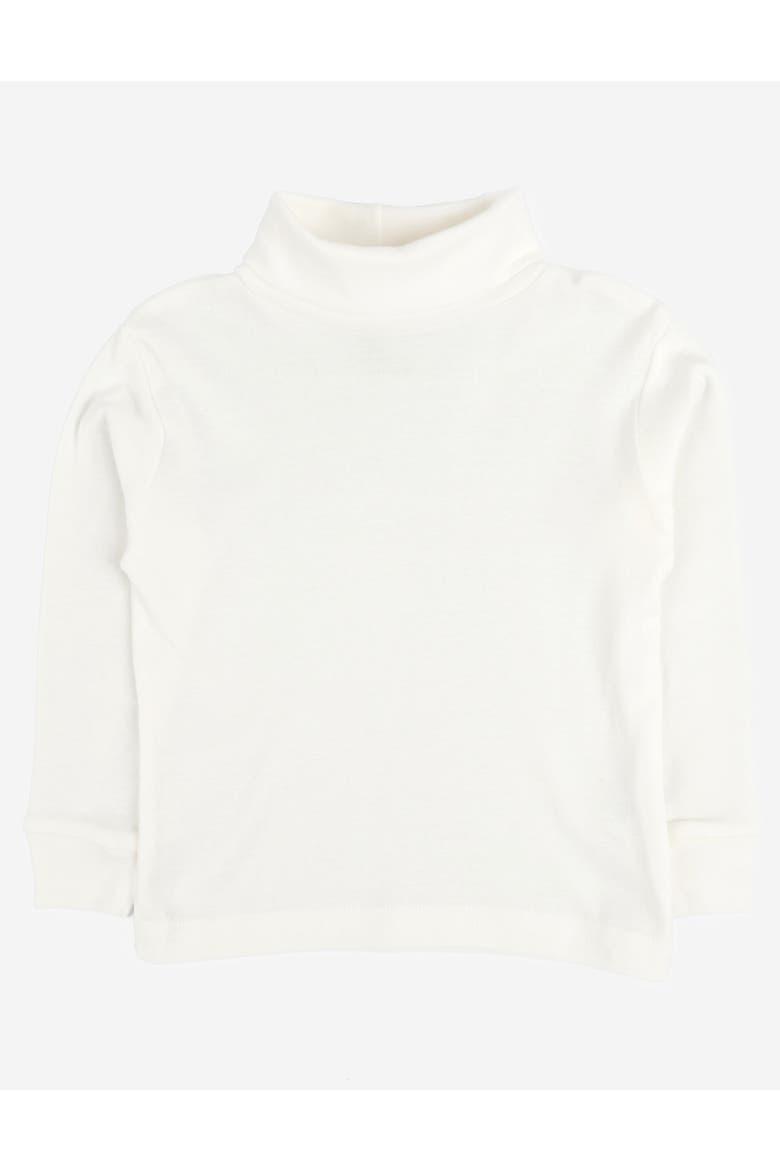 Kids Long Sleeve Cotton Turtleneck Shirt, Alternate, color, Off White