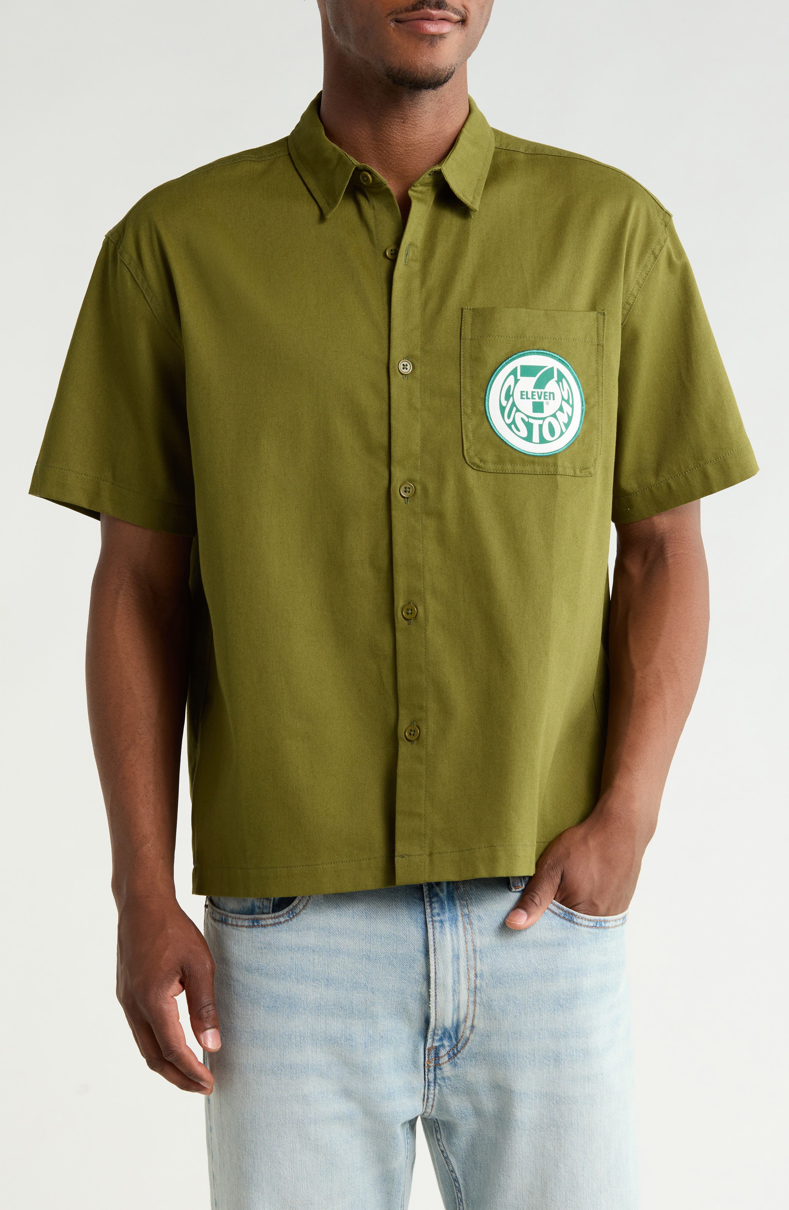 Goodie Two Sleeves Seven Eleven Mechanic Button Shirt