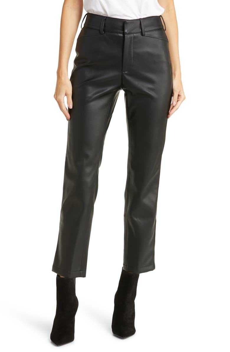 Autumn Adeigbo Lykke High Waist Faux Leather Pants, Main, color,