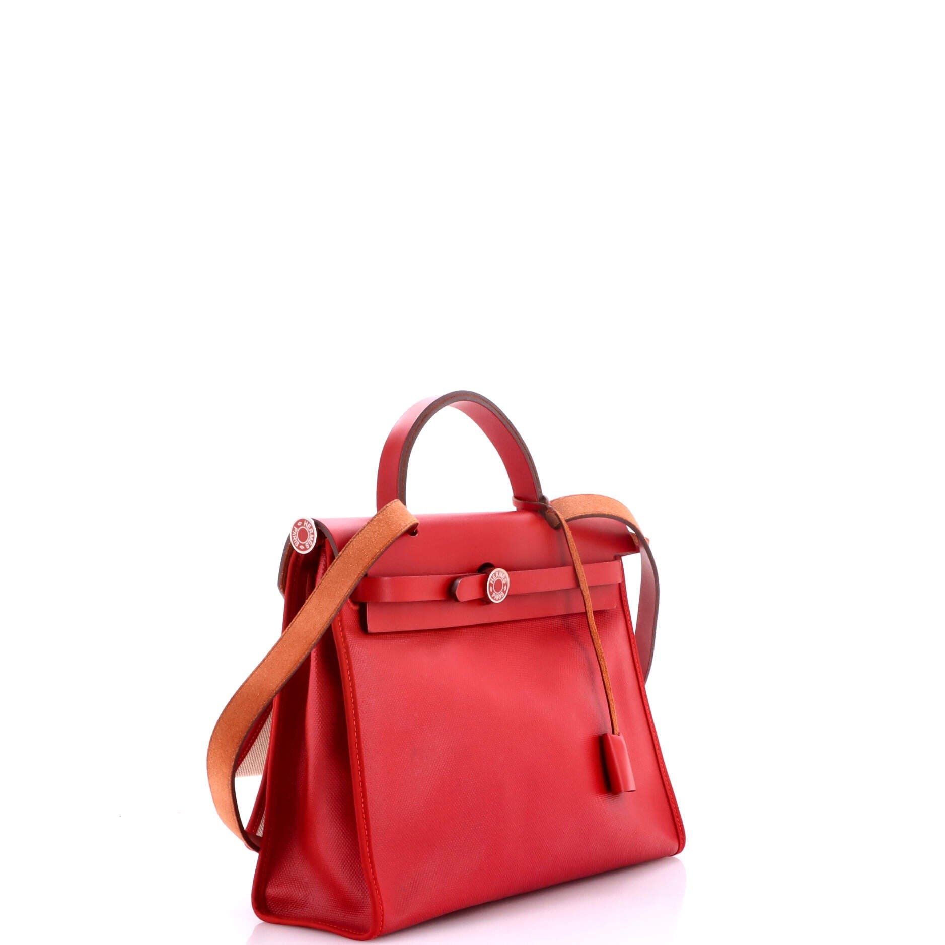Herbag Zip Berline Vache Canvas and Leather 31, Alternate, color, Red