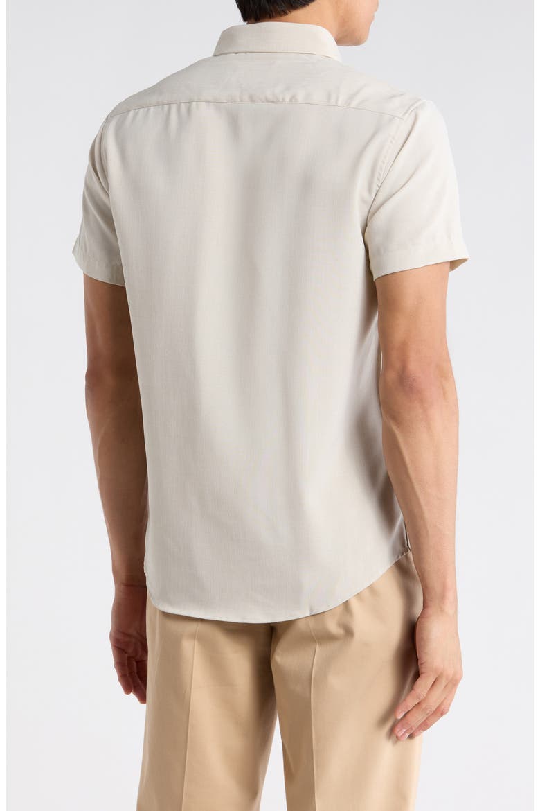 Short Sleeve Button-Down Shirt, Alternate, color, BEIGE