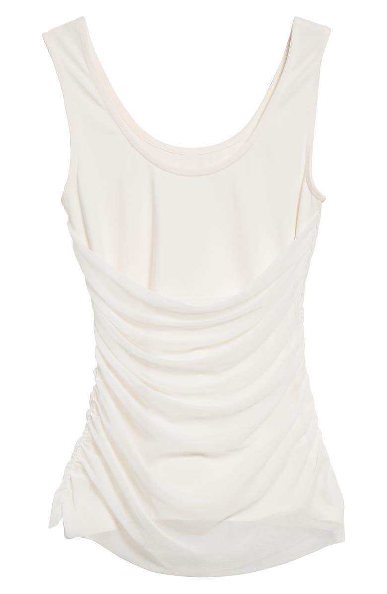 Paloma Wool Vichyl Gathered Overlay Tank, Alternate, color, White