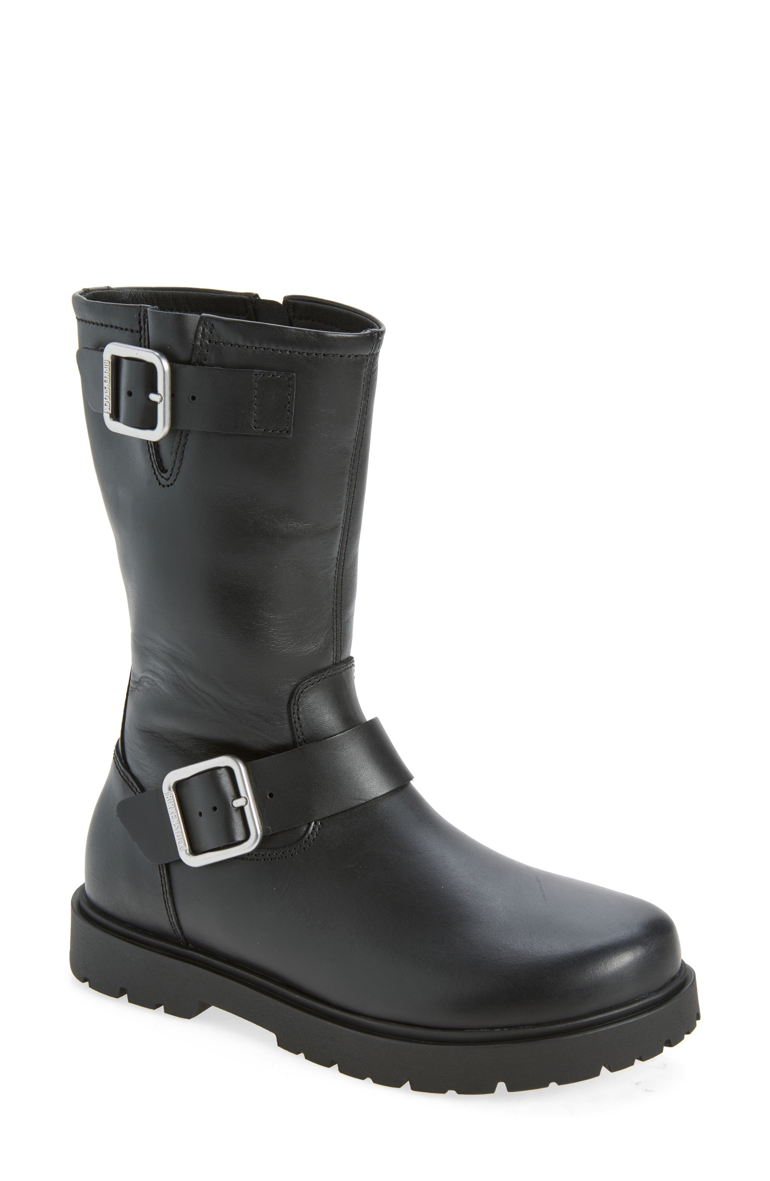 Highwood Buckle Mid Boot, Main, color, BLACK