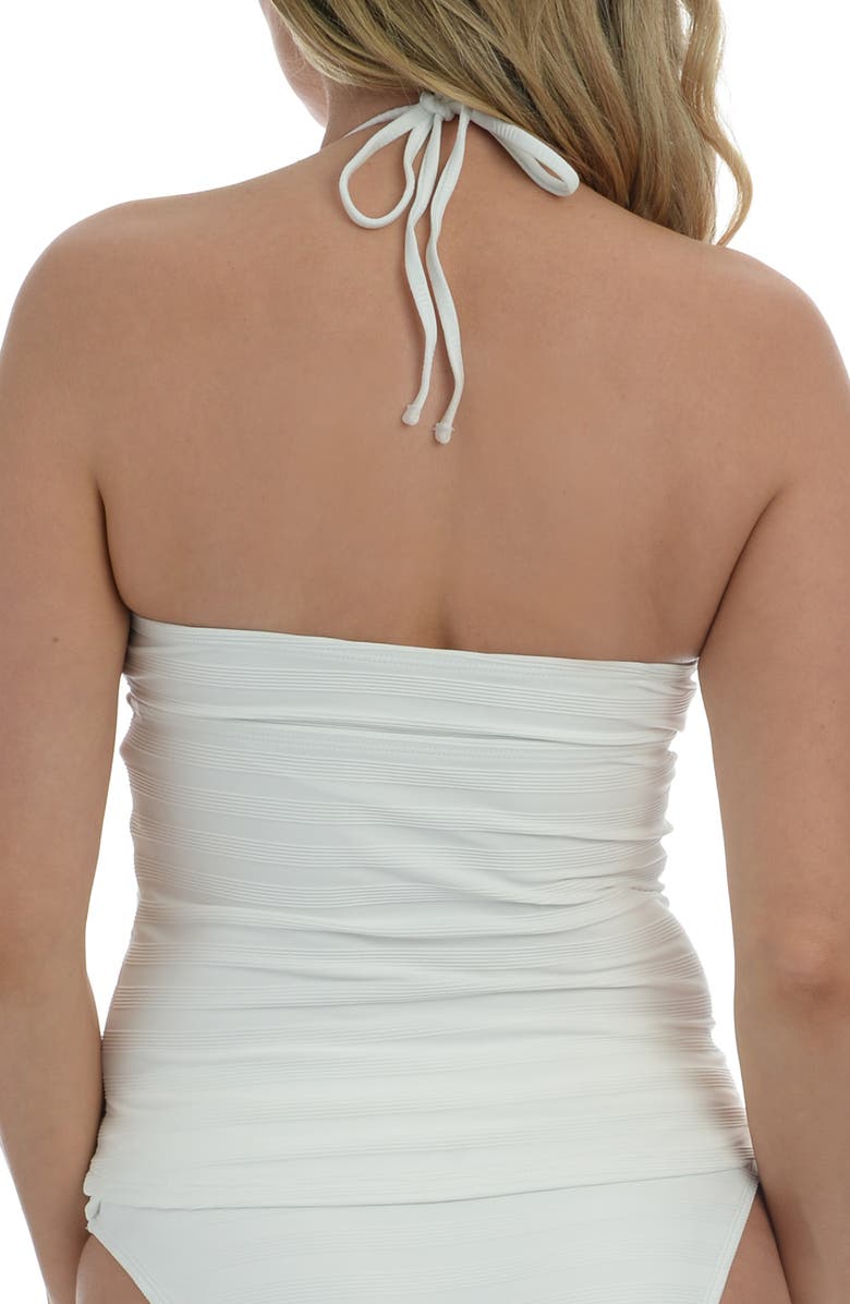 La Blanca Linea Halter Tankini Top, Alternate, color, 