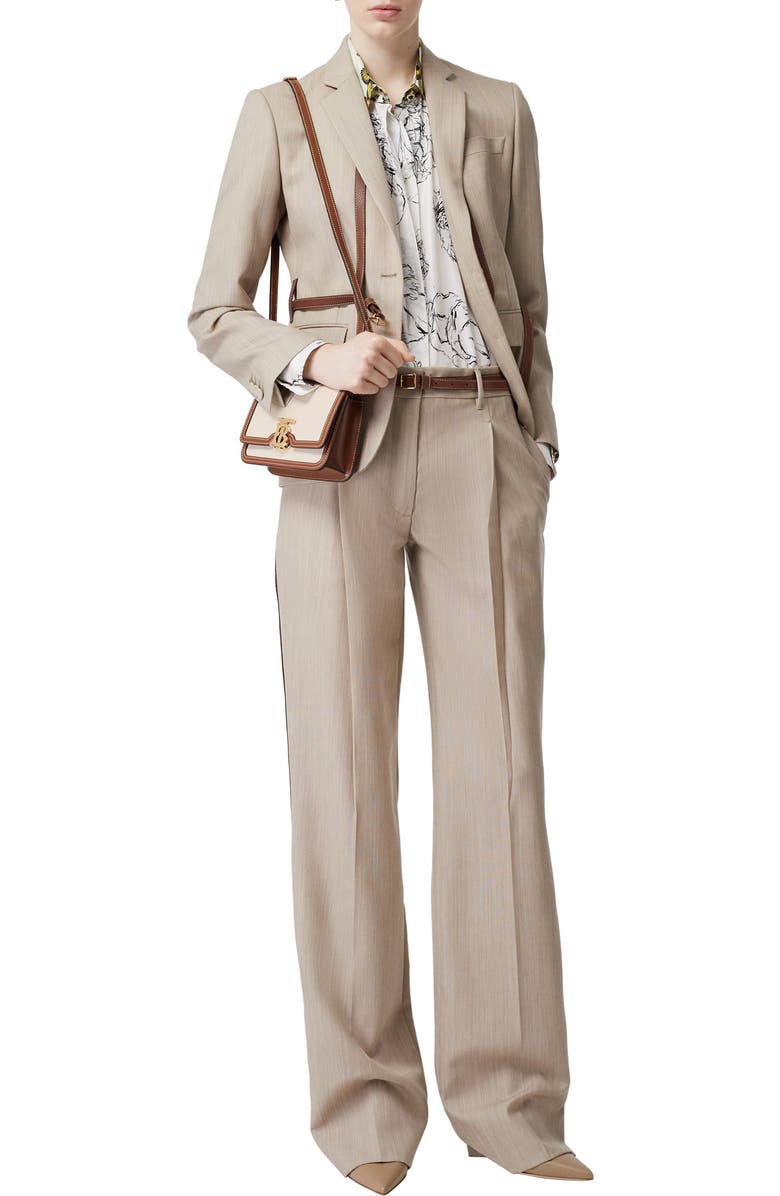 Burberry TB Monogram Canvas & Leather Shoulder Bag, Alternate, color,