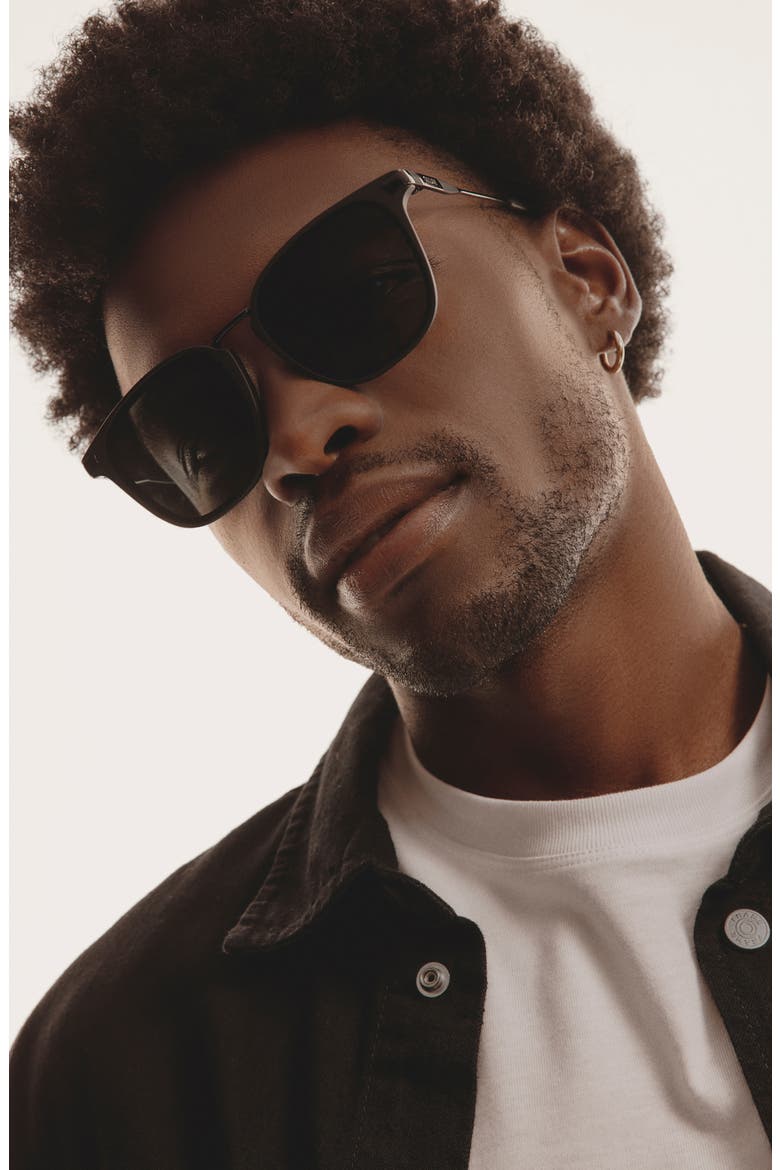 Jackpot Remixed 54mm Round Polarized Sunglasses, Alternate, color, MATTE BLACK POLARIZED
