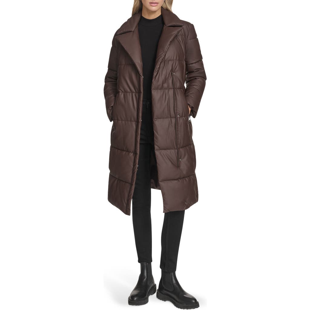 Andrew Marc Farren Water Resistant Puffer Coat In Brown