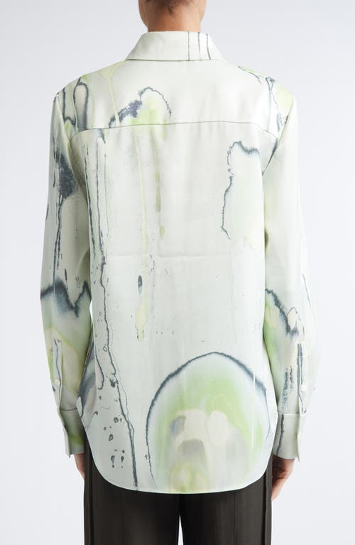 Jason Wu Collection Watercolor Floral Silk Twill Button-up Shirt In Multi
