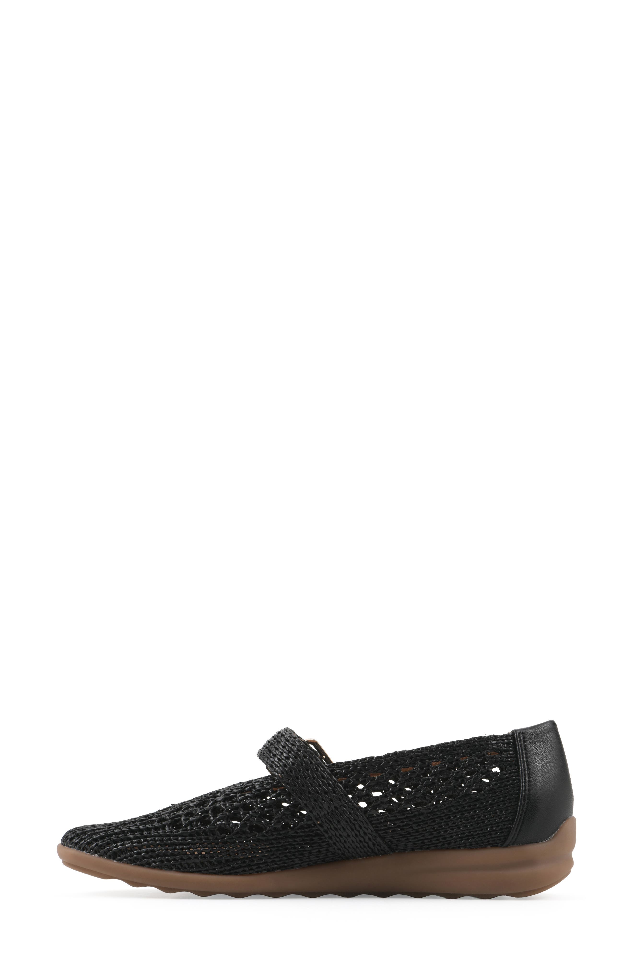 CLIFFS BY WHITE MOUNTAIN Cordette Woven Mary Jane Flat, Alternate, color, Black/ Fabric