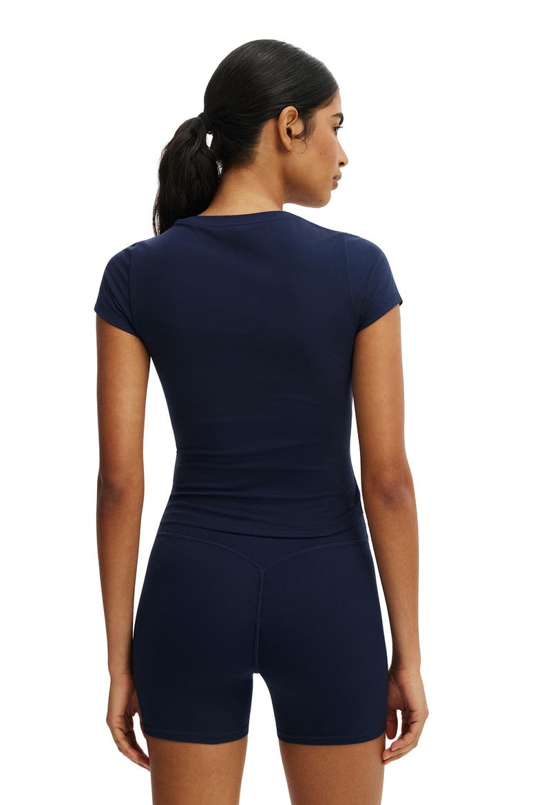 Women's Active Ultra Soft Fitted Tshirt, Alternate, color, Prep Sport Navy
