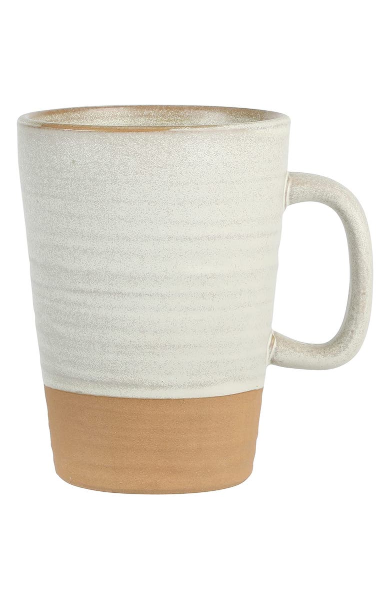 Gibson Elite Dreamweaver 4 Piece 17 Ounce Round Earthenware Mug Set, Alternate, color, Beige