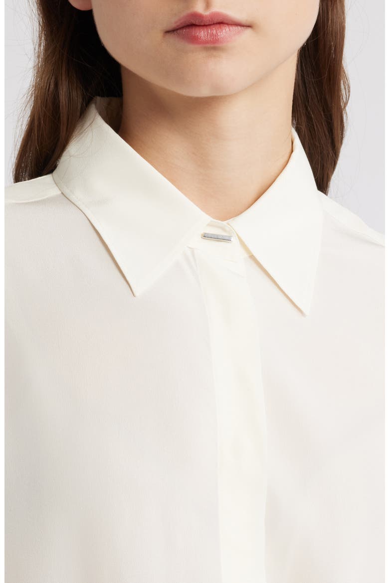 Binaliati Friday Silk Shirt, Alternate, color, OPEN WHT