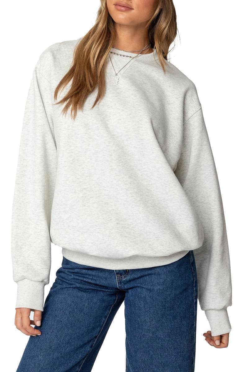 EDIKTED Laurey Oversize Sweatshirt, Main, color, Gray-Melange