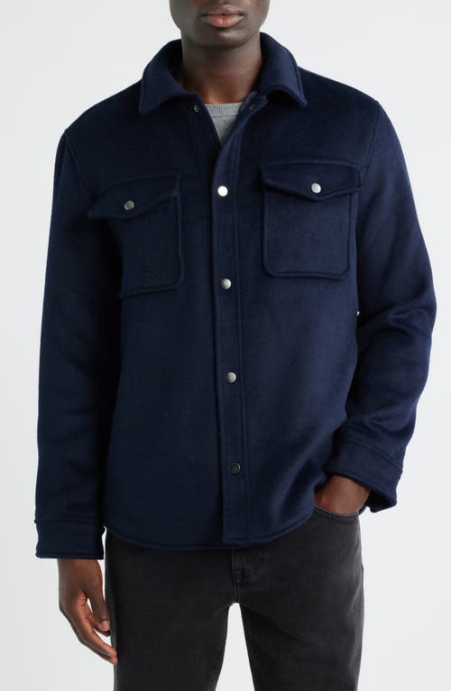 Nordstrom Wool Blend Shirt Jacket In Blue