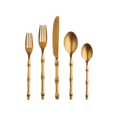Mepra Bali Flatware Set In Gold
