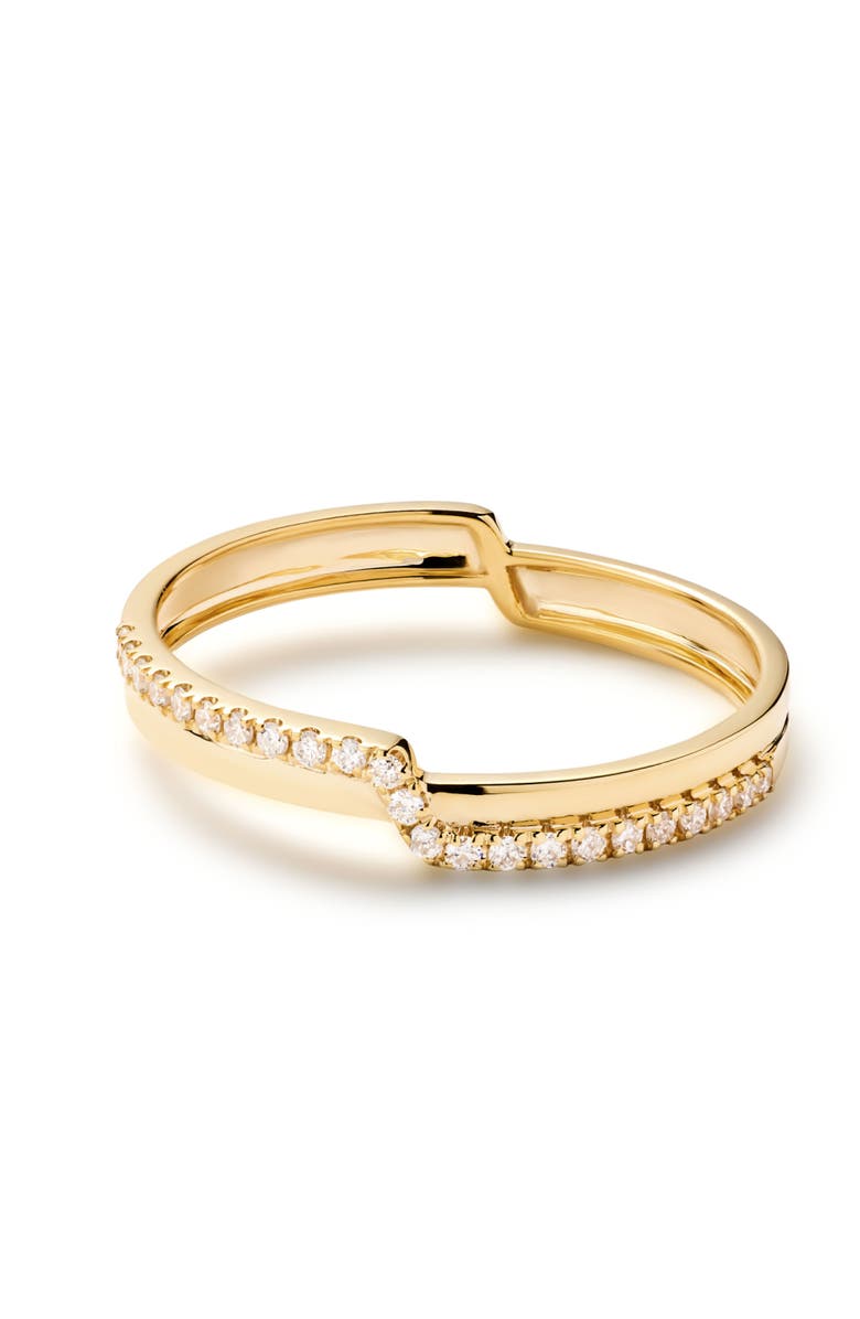 Ana Luisa Solid Yellow Gold - Diamond Elevate Ring, Alternate, color, Gold