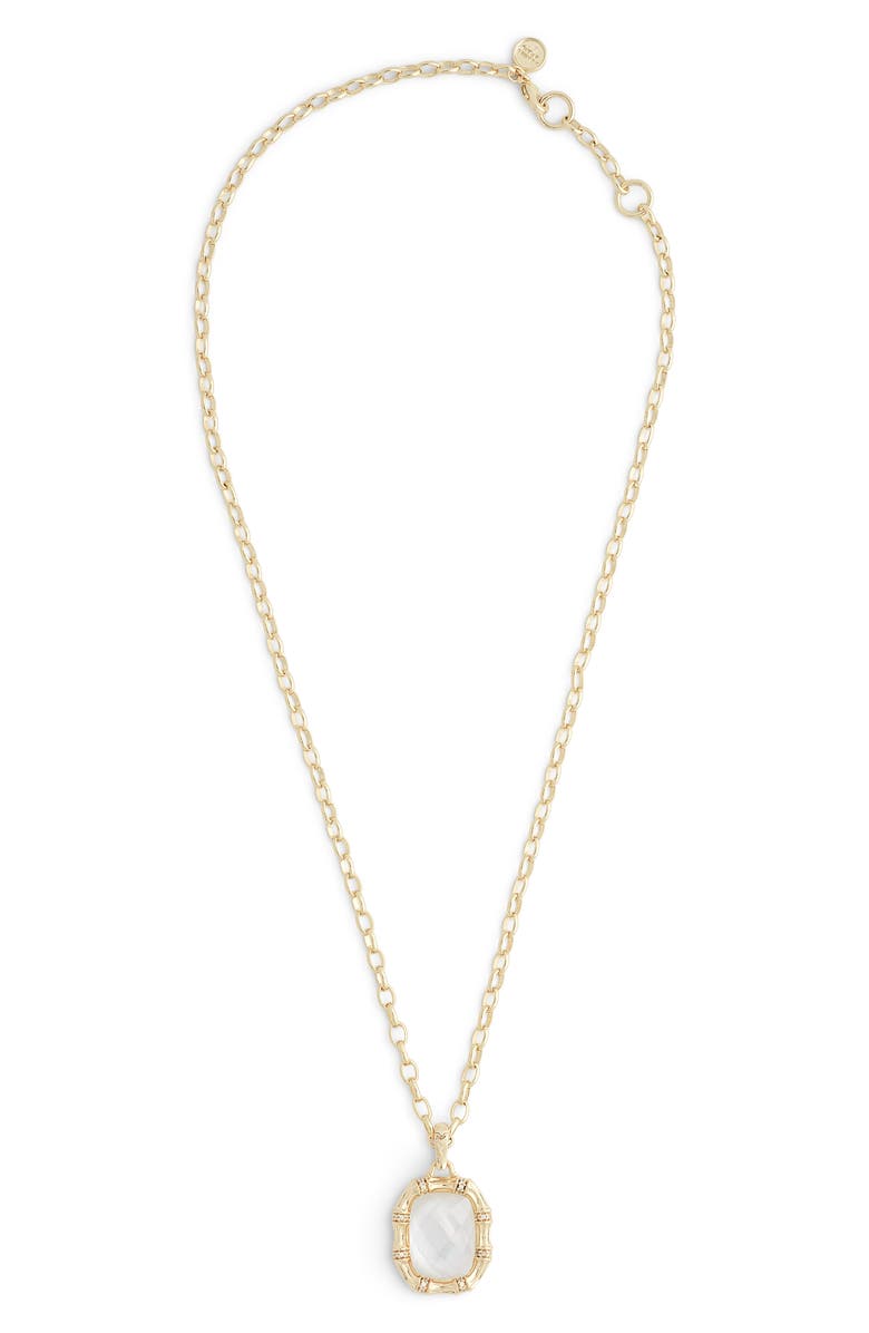 Anabel Aram Jewelry Bamboo Texture Pendant Necklace, Main, color, Mother Of Pearl