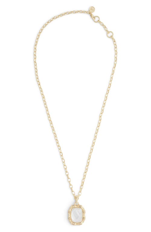 Anabel Aram Jewelry Bamboo Texture Pendant Necklace In Gold