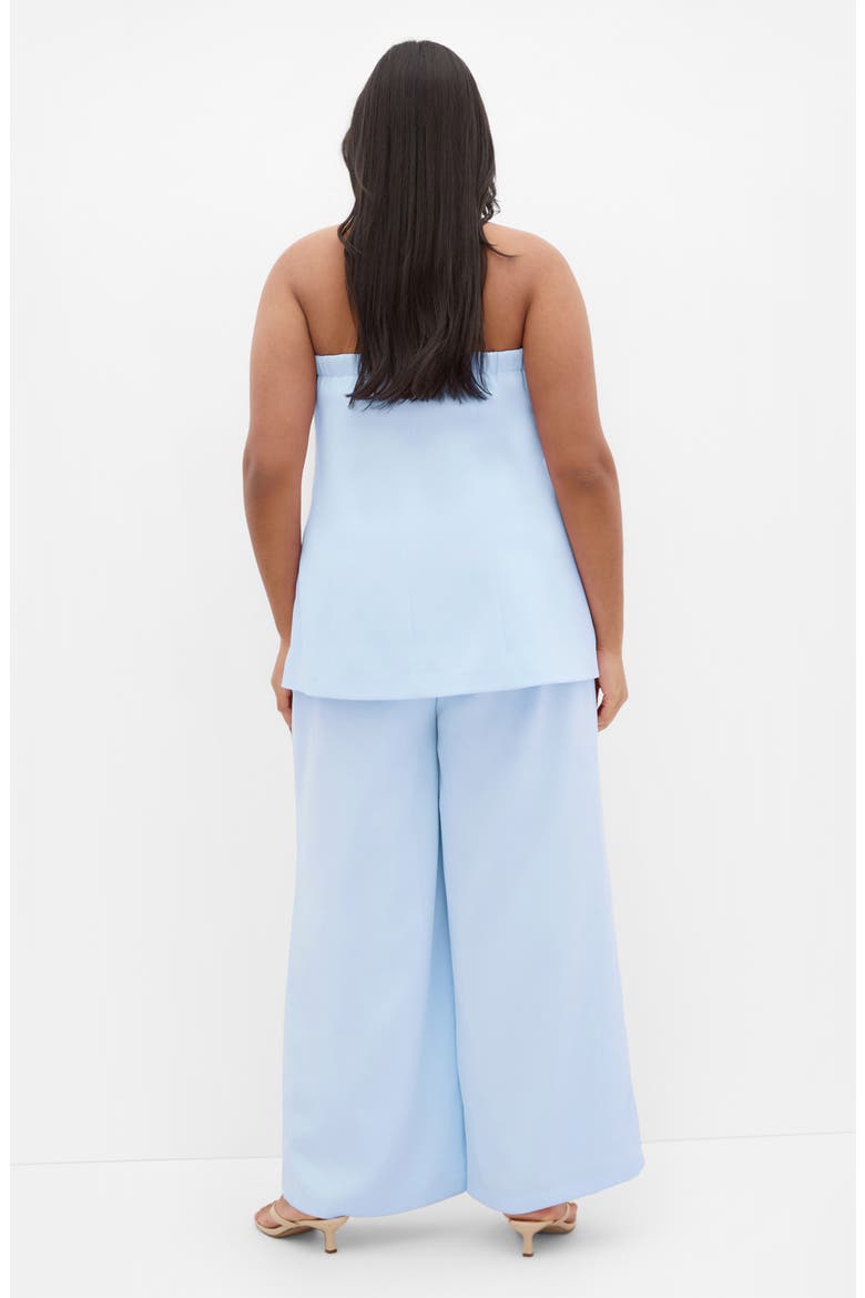 Cutaway Hem Strapless Top, Alternate, color, SKY BLUE