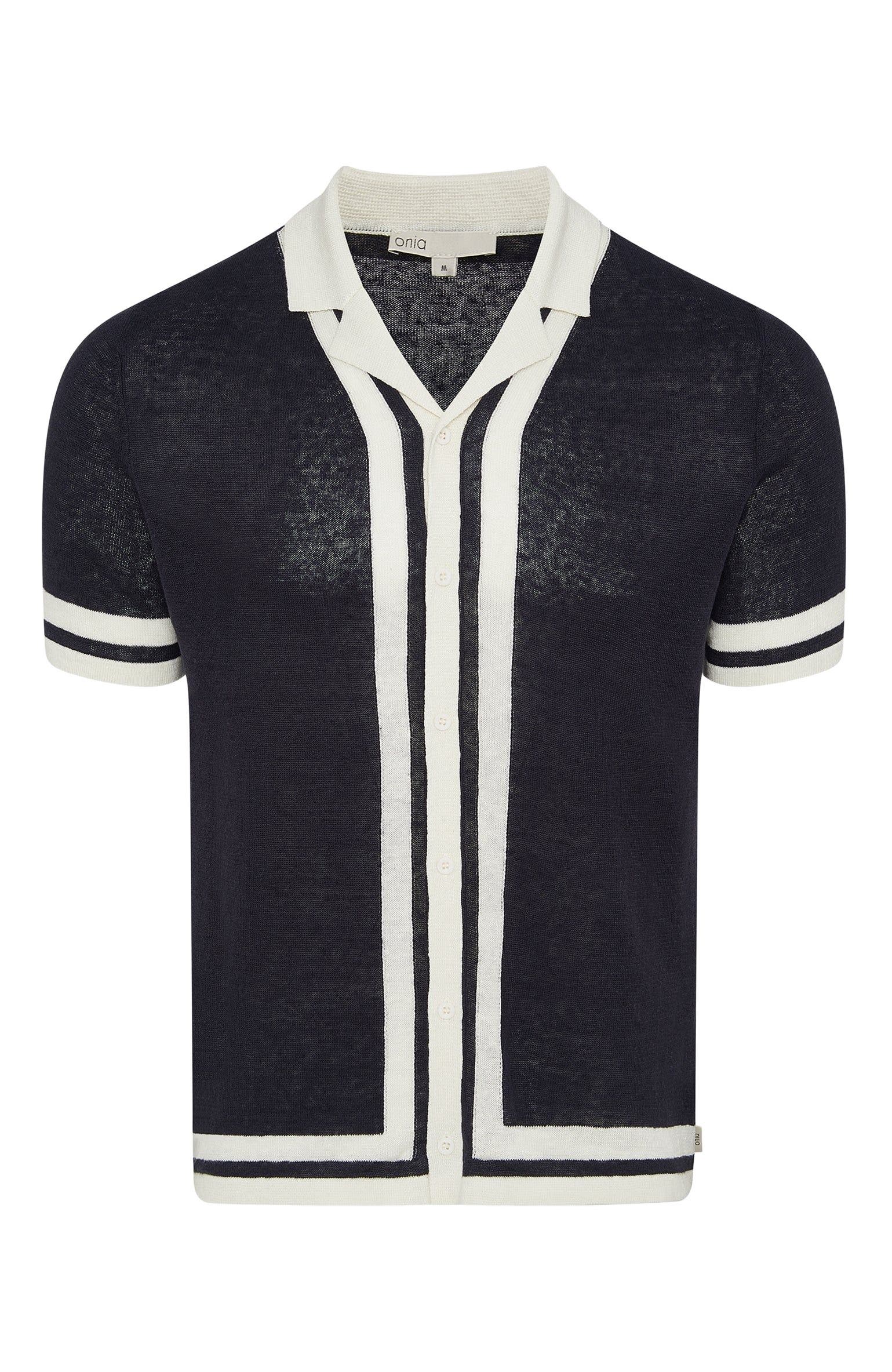 Linen Knit Camp Short Sleeve Shirt - image 4