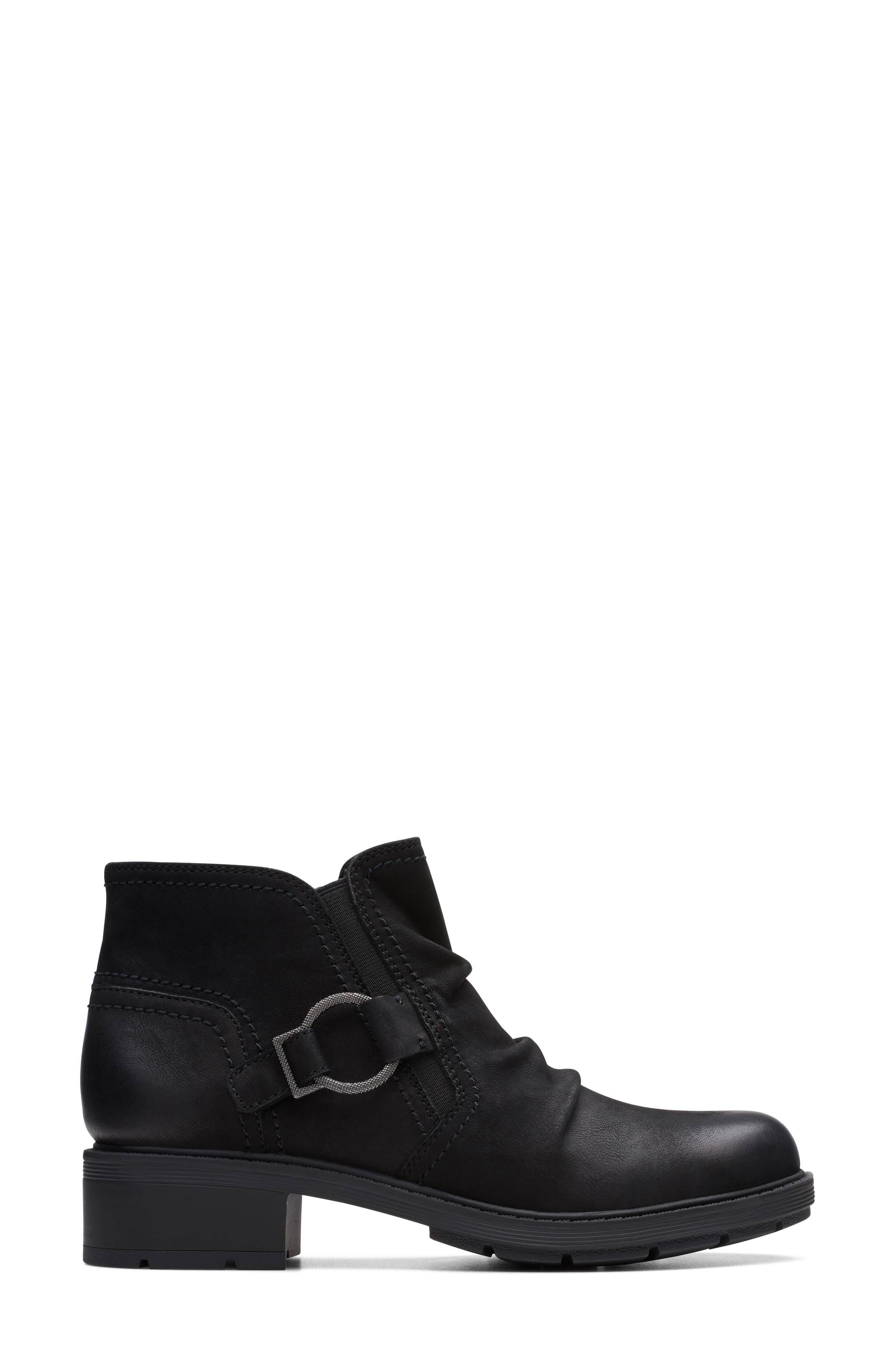 Clarks<sup>®</sup> Hearth Faye Ankle Boot, Alternate, color, Black Nubuck