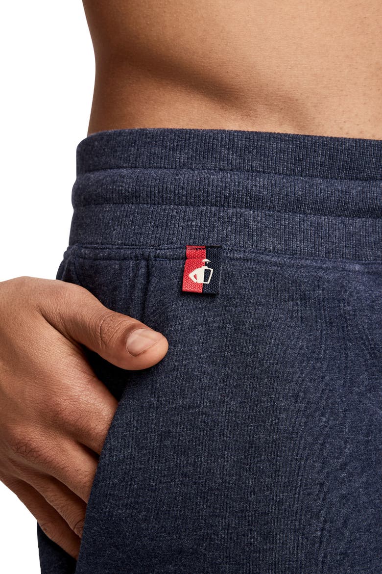 Men's Lightweight Cotton Blend Fleece 8.5" Short, Alternate, color, 1876 Navy Blue