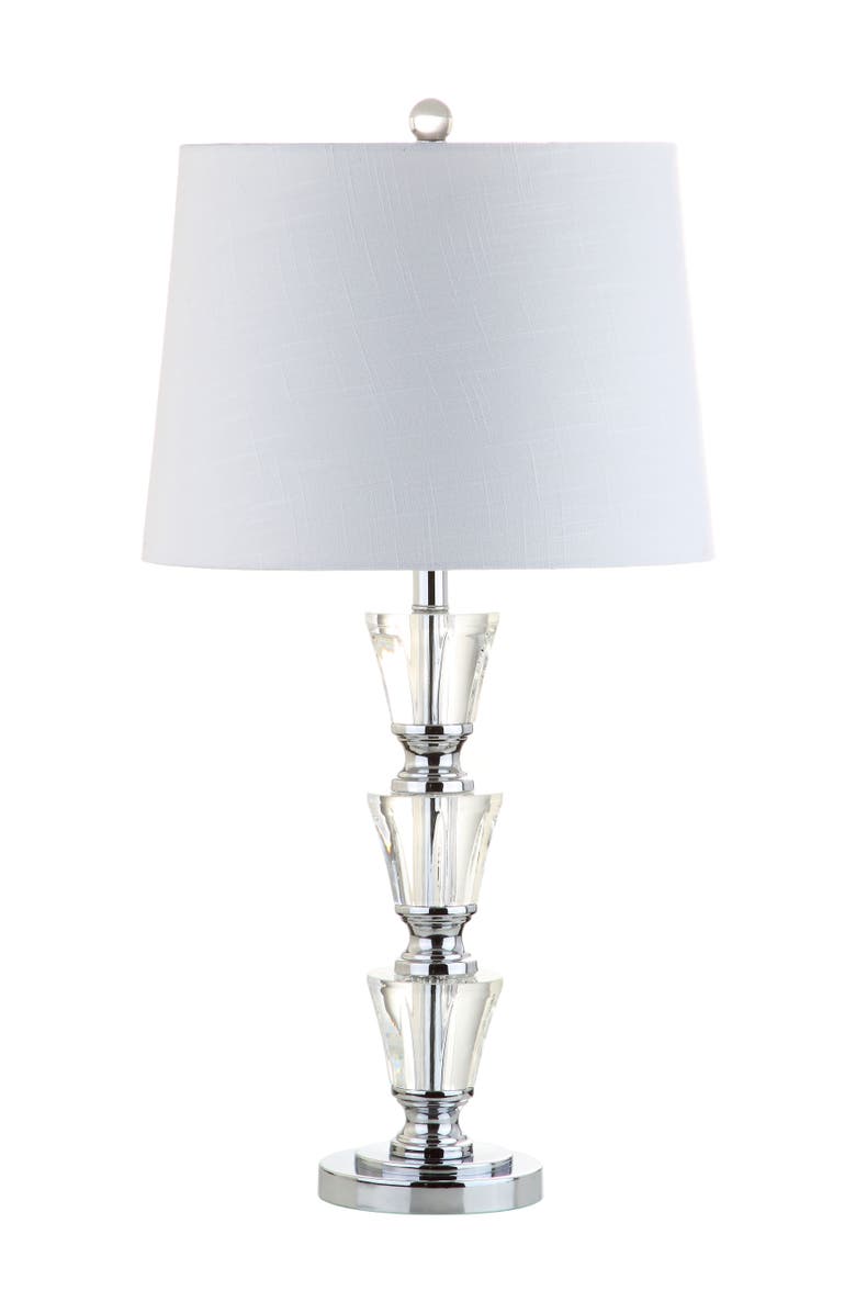 JONATHAN Y Layla 27" Crystal LED Table Lamp, Clear, Alternate, color,