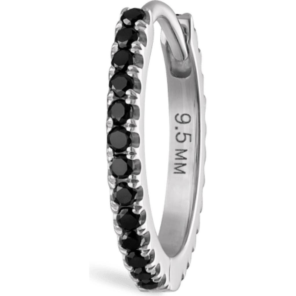 MARIA TASH Black Diamond Eternity Hoop Earring in 18K White Gold/Diamond  product
