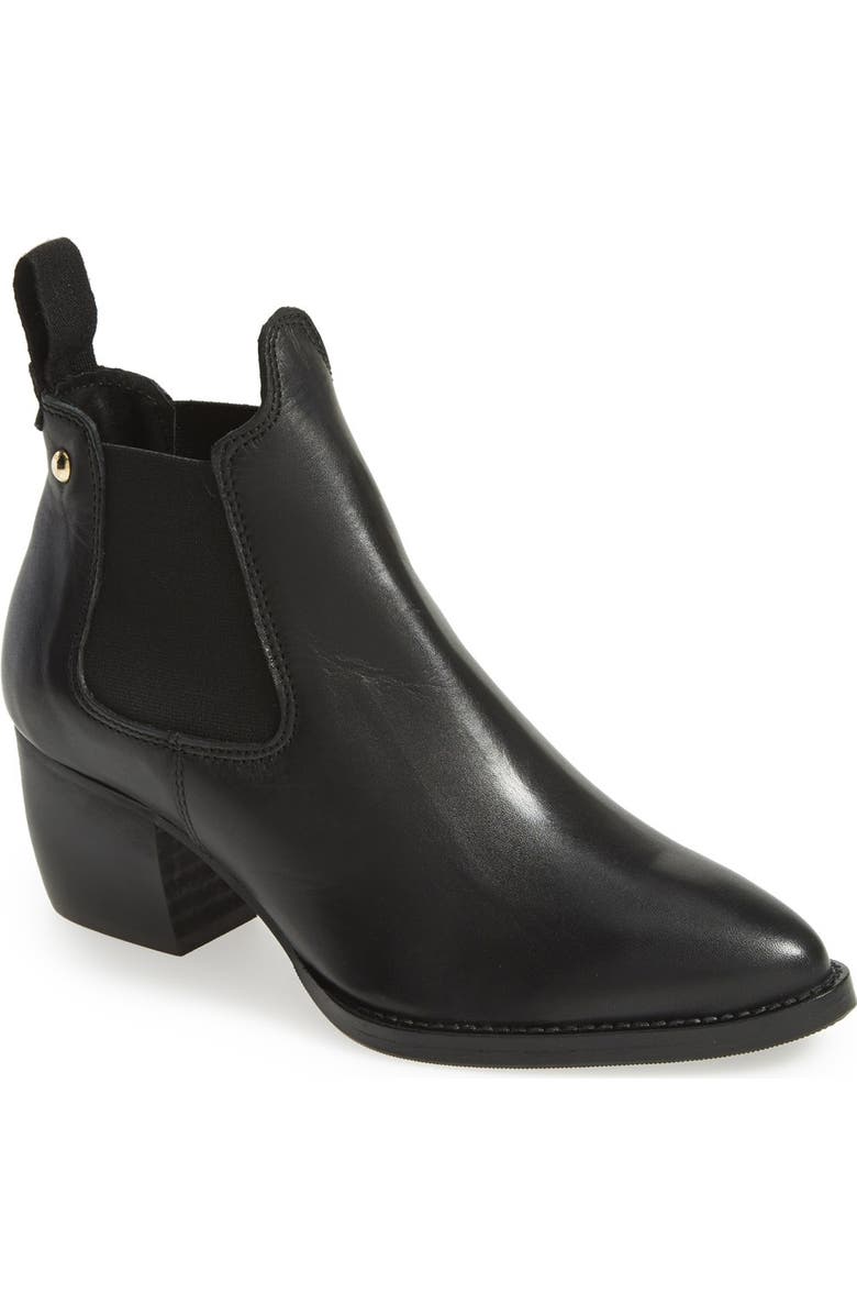 Topshop 'Margot' Leather Ankle Bootie, Main, color,