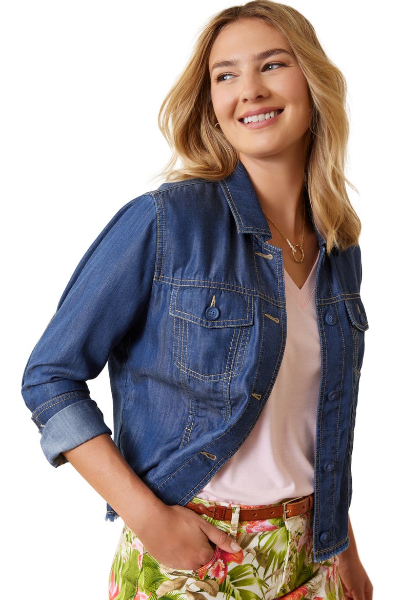 O'lei Chambray Jacket, Alternate, color, MIDNIGHT OCEAN WASH