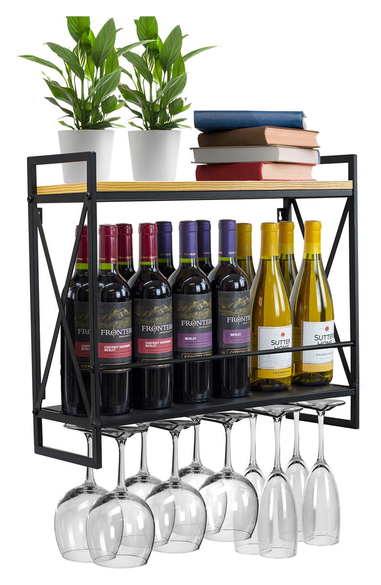 SORBUS Wine Bottle & Stemware Rack Holder, Alternate, color, 