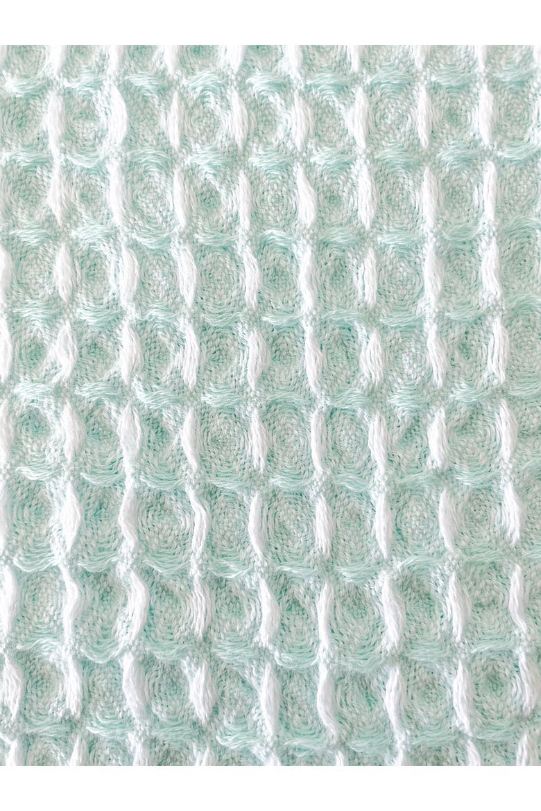 2 Tone Turkish Cotton Waffle Bath Towel, Alternate, color, Country Club Blue