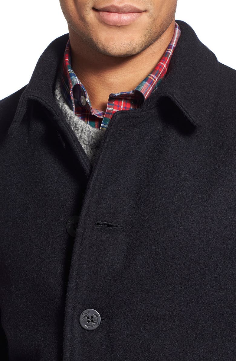 Schott NYC Wool Blend Officer's Coat, Alternate, color, New Navy