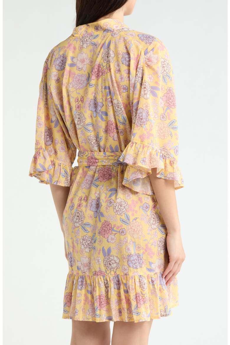 Karolina Frill Cotton Robe, Alternate, color, GOLDEN HAZE