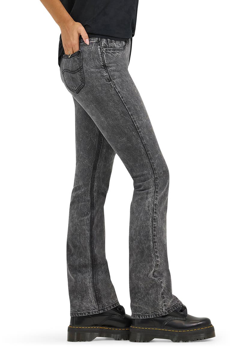 The Boot High Waist Bootcut Jeans, Alternate, color, DEEP NIGHT