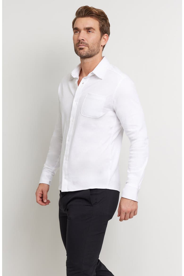 Nick Piquet Button Down Shirt, Alternate, color, White