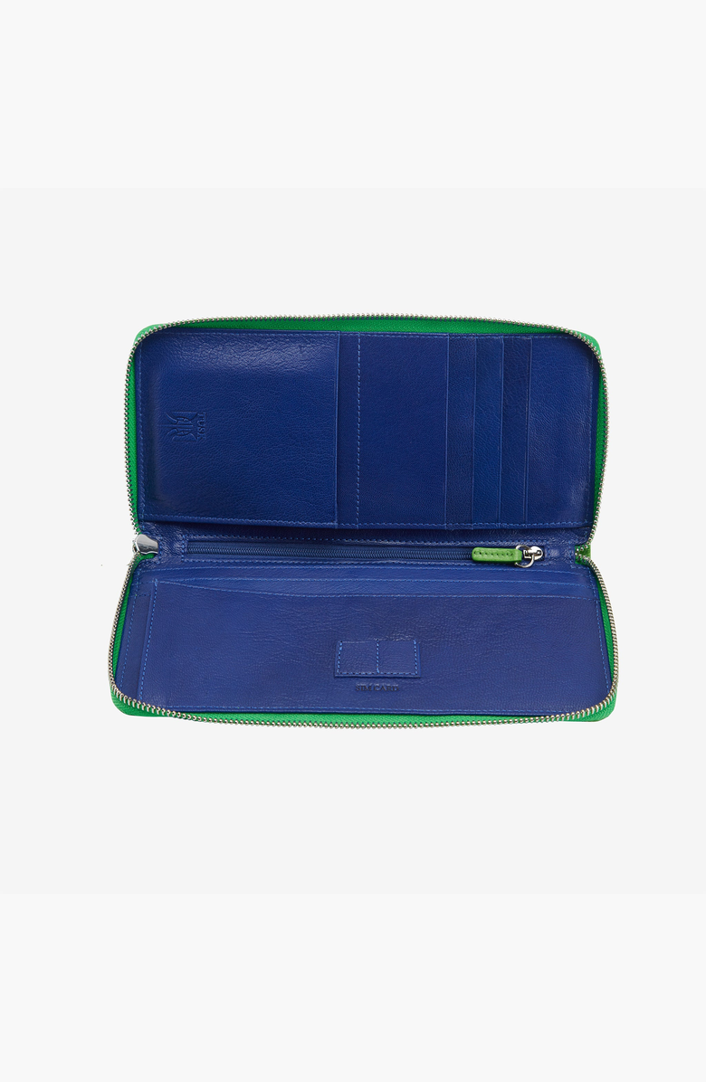 Tusk Siam Travel Portfolio, Alternate, color, Grass / Indigo