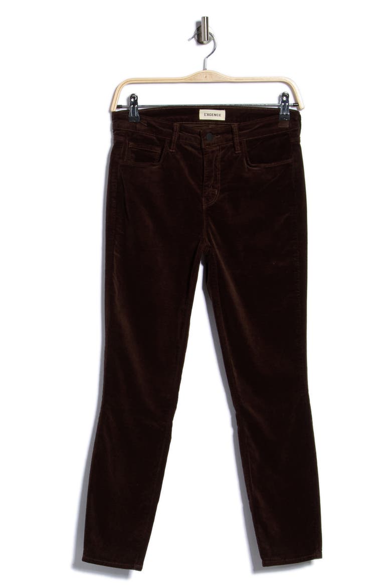 Margot Velvet Crop Skinny Jeans, Alternate, color, COFB