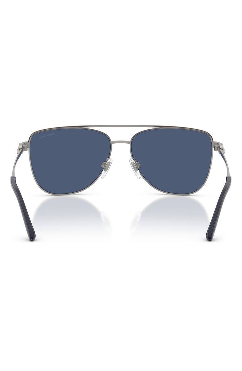 Ralph Lauren 59mm Pilot Sunglasses, Alternate, color, Shiny Gunmetal / Dark Blue