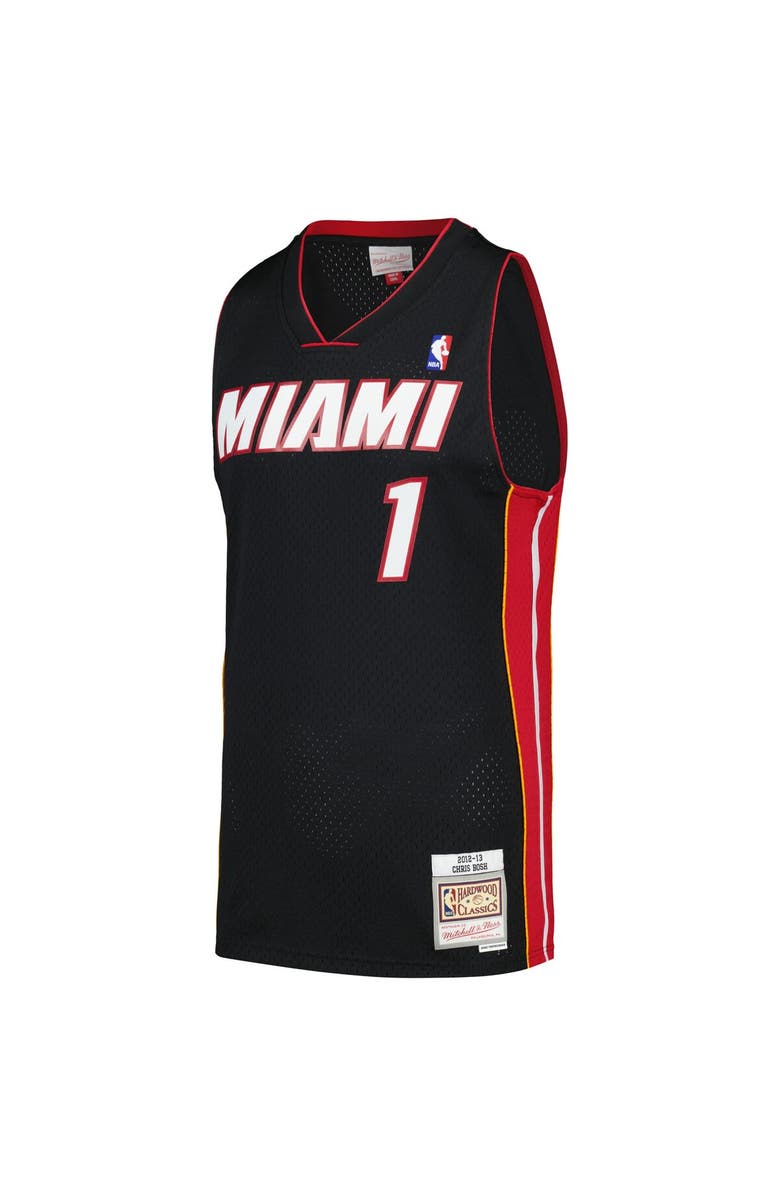 Mitchell & Ness Men's Mitchell & Ness Chris Bosh Black Miami Heat  2012/13 Hardwood Classics Swingman Jersey, Alternate, color, Black