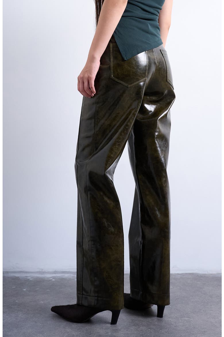 Faux Leather Wide Leg Pants, Alternate, color, LIGHT GREEN