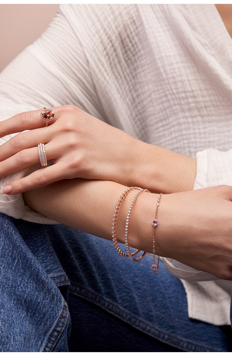 Bony Levy Pink Sapphire & Diamond Station Bracelet, Alternate, color, 