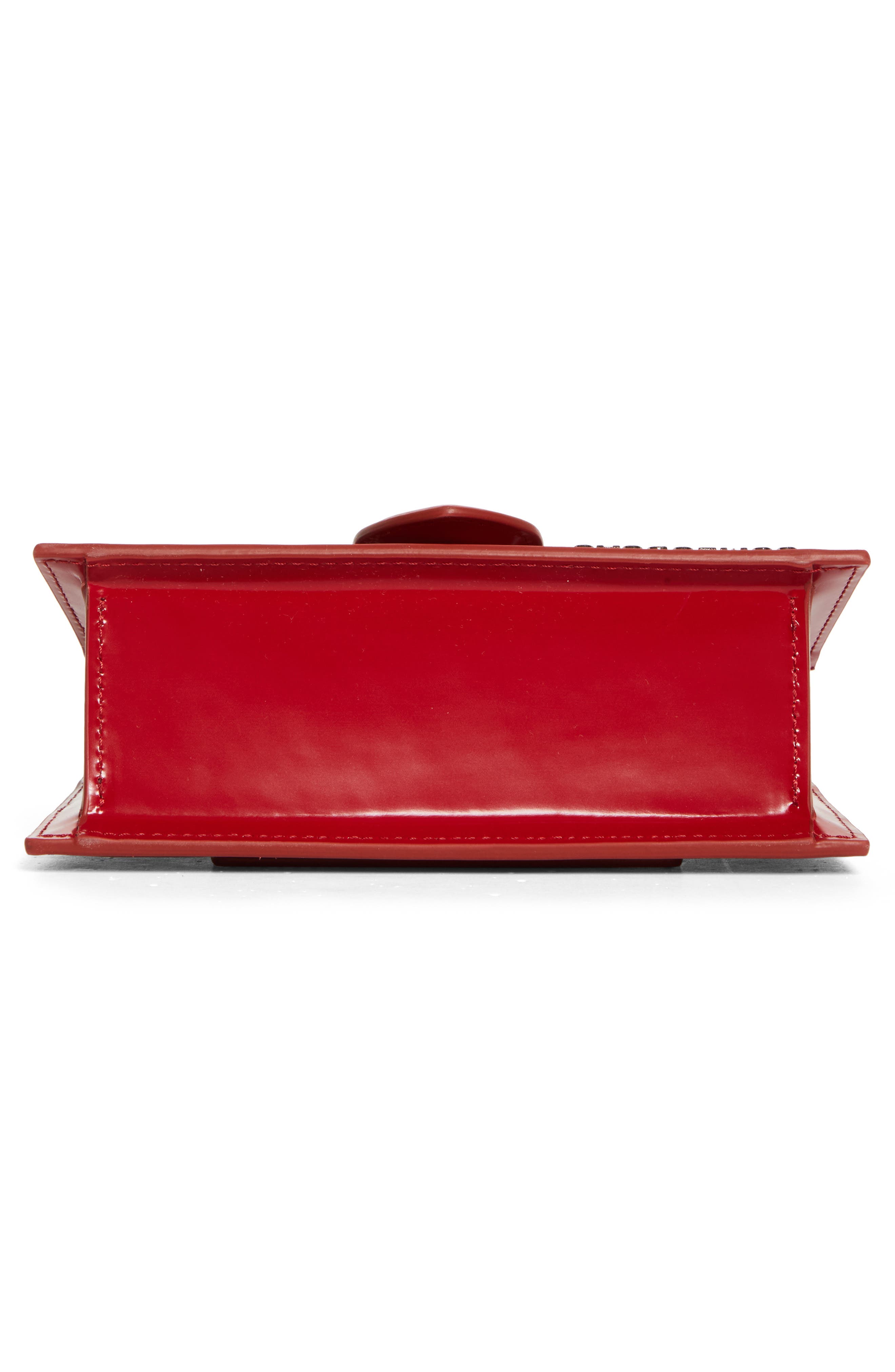Jacquemus Le Bambino Leather Shoulder Bag, Alternate, color, Red
