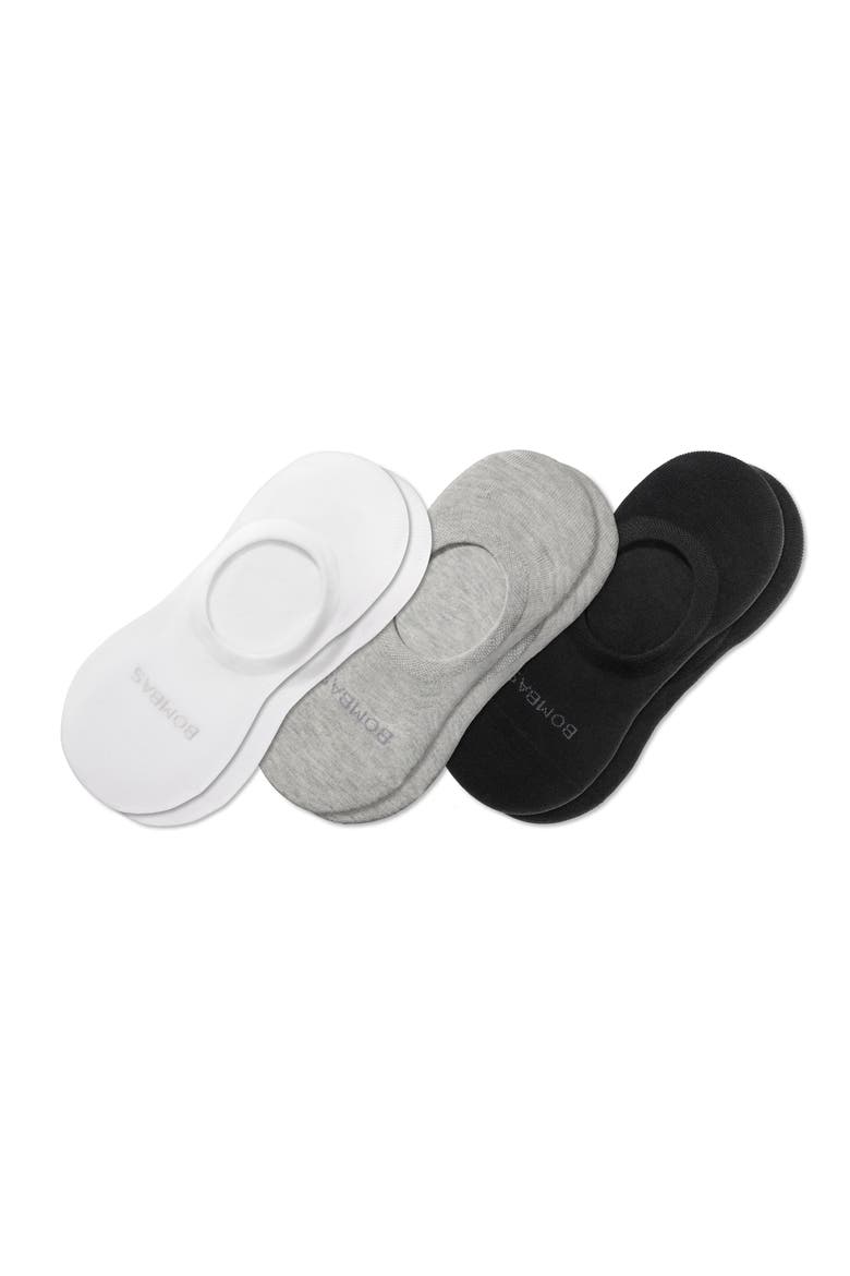 Assorted 3-Pack Lightweight No-Show Socks, Main, color, WHITE/ BLACK/ GREY