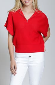 APNY Open Stitch Quarter Zip Sweater