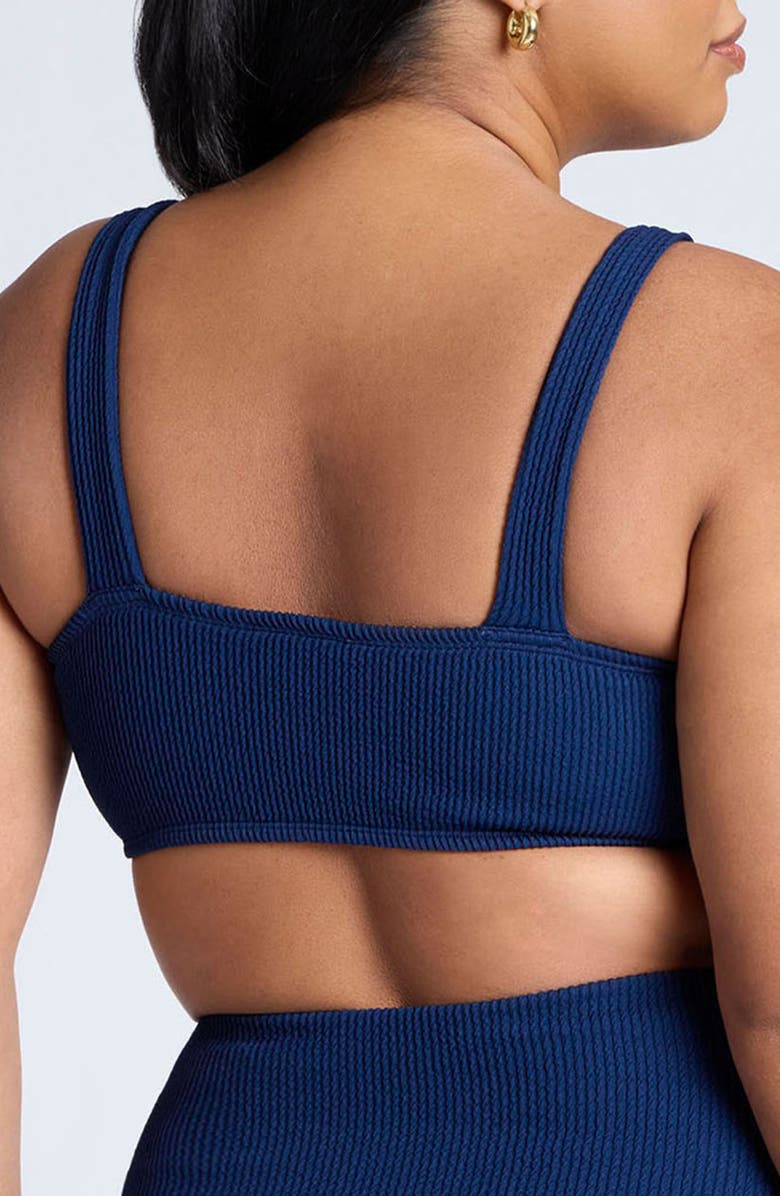 ELOQUII Texture Knit Bikini Top, Alternate, color, 