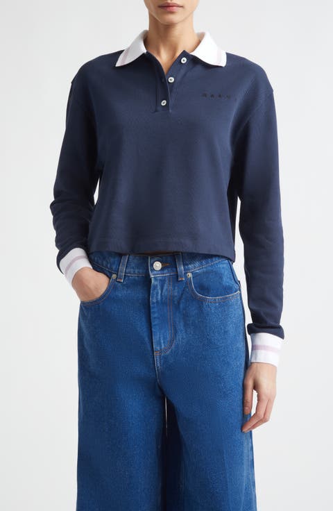 Long Sleeve Cotton Polo