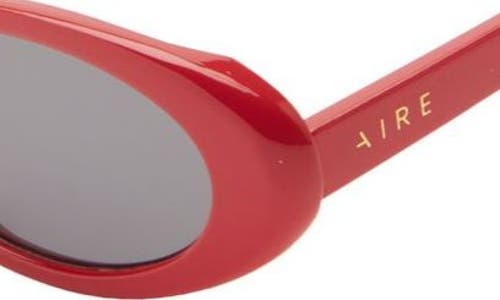 Aire Fornax 53mm Oval Sunglasses In Poppy/smoke Mono